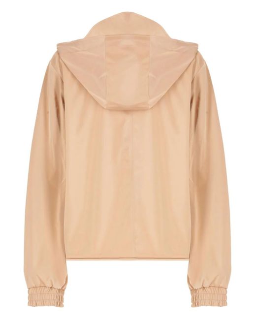 Rains Natural Hooded Snap-Button Rain Jacket