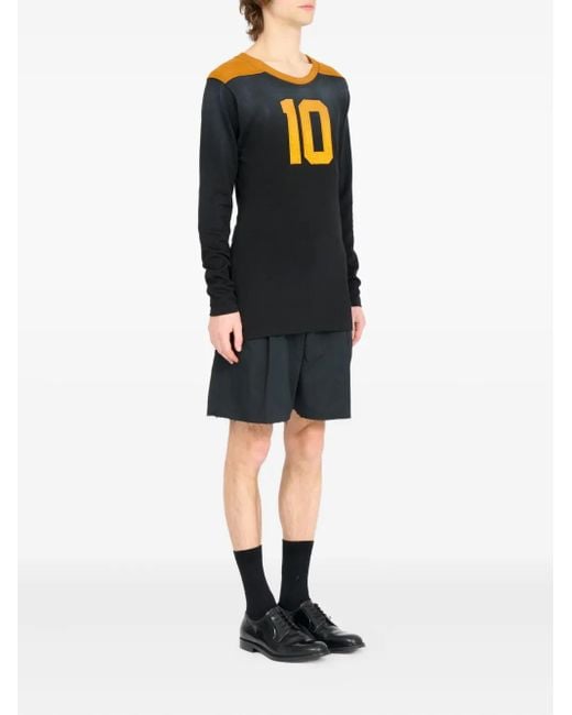 Maison Margiela Black Long-Sleeved T-Shirt With Inserts for men