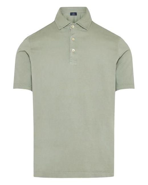 Barba Napoli Green Cotton Polo Shirt for men