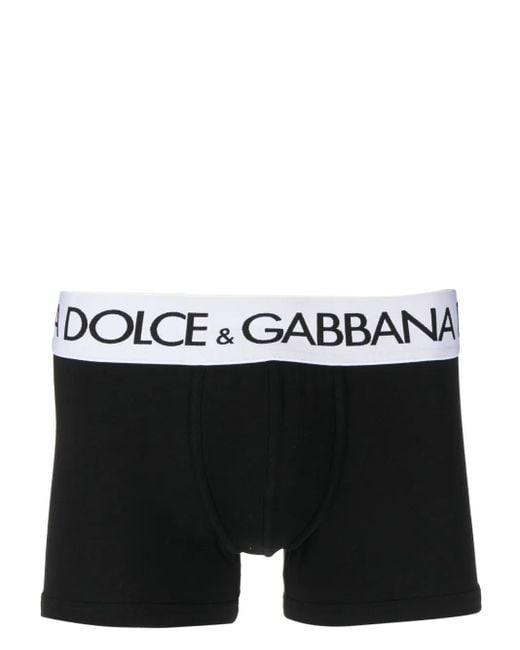 Dolce & Gabbana Black Two-Way-Stretch Cotton Jersey Long-Leg Boxers for men