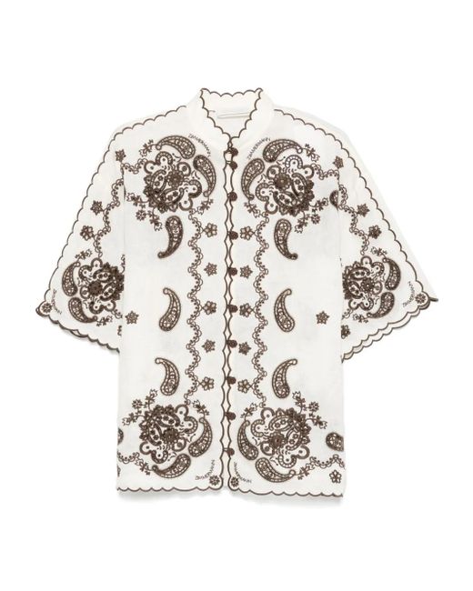 Zimmermann Ascension Blouse in het White