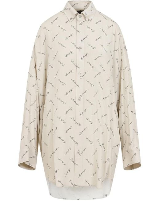 Balenciaga White Elevated Elegance Mini Shirt