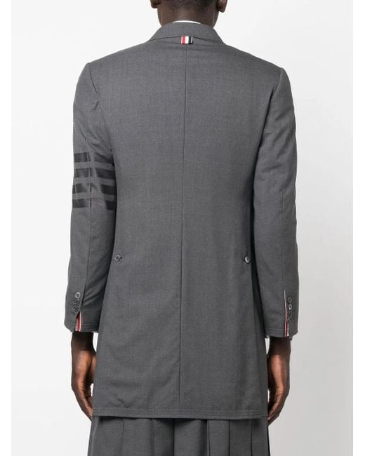 Thom Browne Gray 4-Bar Stripe Elongated Blazer for men