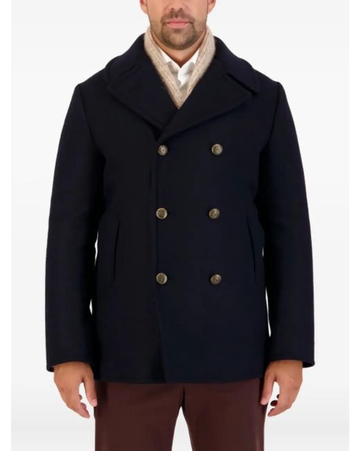 Circolo 1901 Blue Double-Breasted Coat for men
