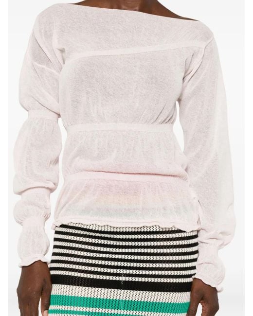 Paloma Wool ボートネック トップ White