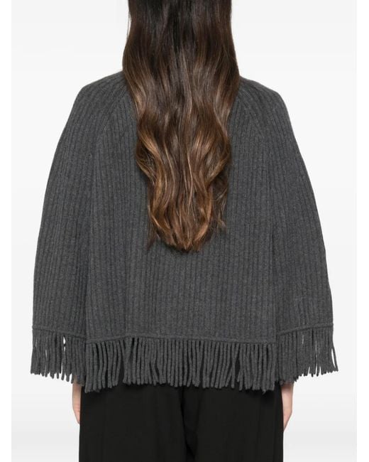 Jonathan Simkhai Black Pullover Mit Fransenbesatz