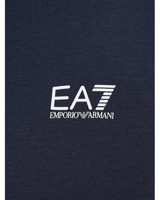 EA7 Blue Long-Sleeve T-Shirt for men
