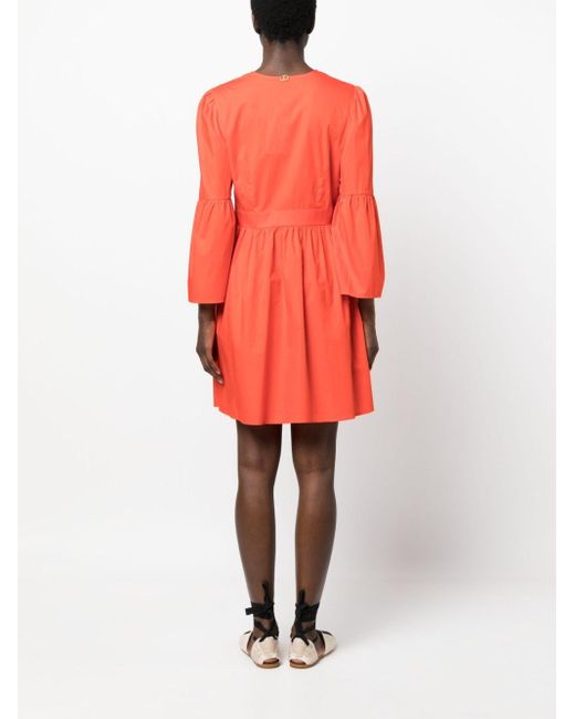Twinset Milano Kleid mit weiten Ärmeln in Rot | Lyst DE