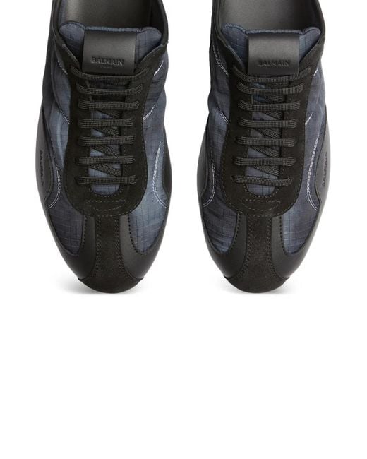 Balmain Black Racing Low Trainers for men