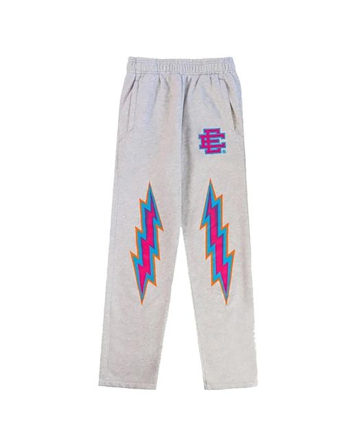 Stadium Goods White Bolt-Print Logo-Patch Track Pants for men