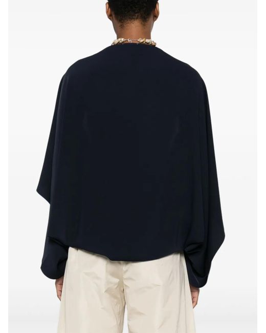 P.A.R.O.S.H. Blue Draped Jacket