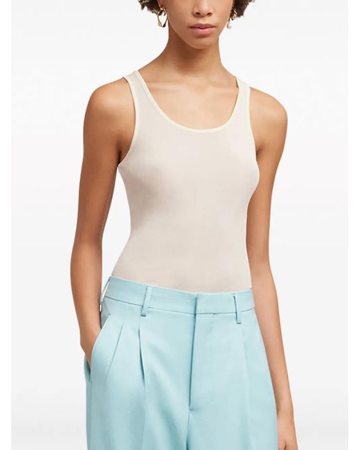 AMI Natural U-Neck Sleeveless Tank Top