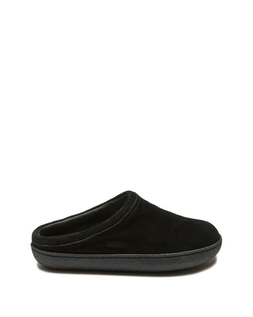 Suicoke Black Leather Slippers