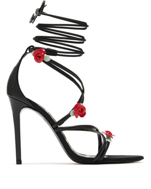 Sophia Webster Black 100Mm Rosette Sandals