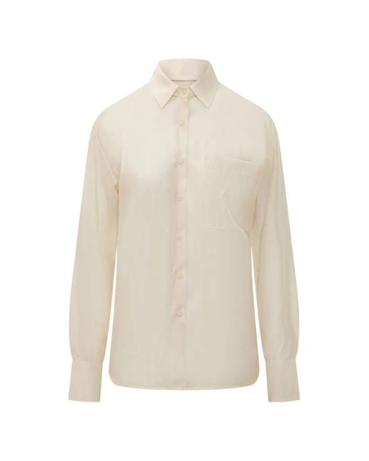 LE SULLY STUDIO White Front-Pocket Shirt