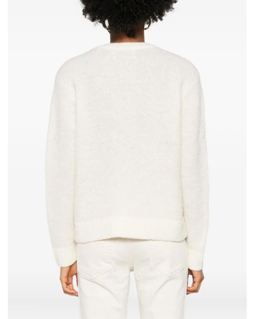 Marc O' Polo White Crew-Neck Sweater