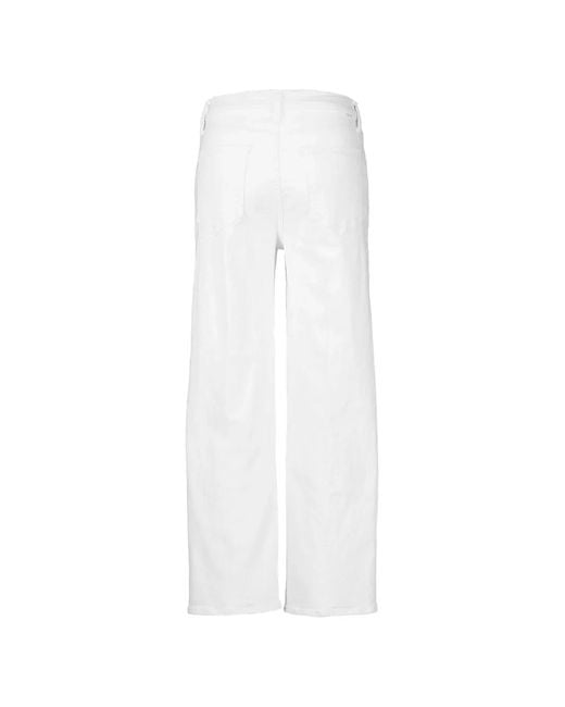 Mother White Rambler Straight-Leg Jeans