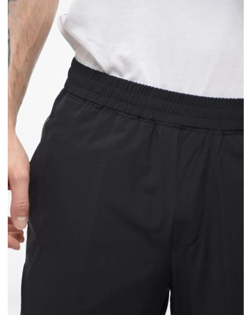 Neil Barrett Black Elastic-Waistband Pocket Trousers for men