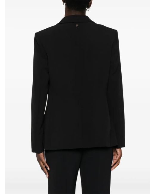 Marc Cain Black Double-Breasted Suit Jacket