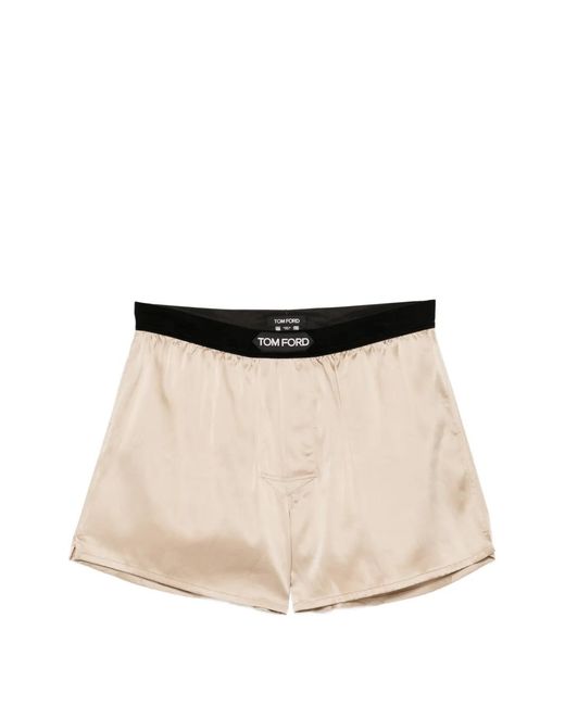 Tom Ford Boxershorts Met Logo-Patch in het Natural voor heren