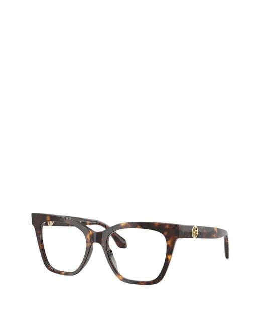 Giorgio Armani Brown Square-Frame Glasses