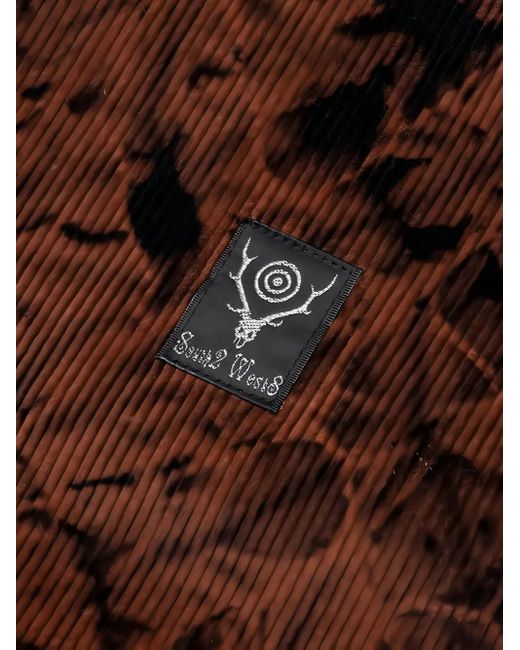 South2 West8 Brown Tie-Dye Pattern Jacket for men