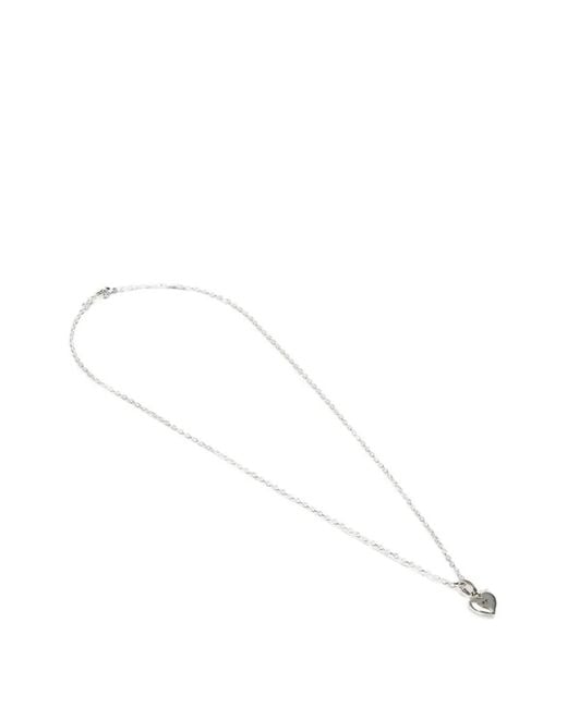Twojeys White Heart-Pendant Necklace