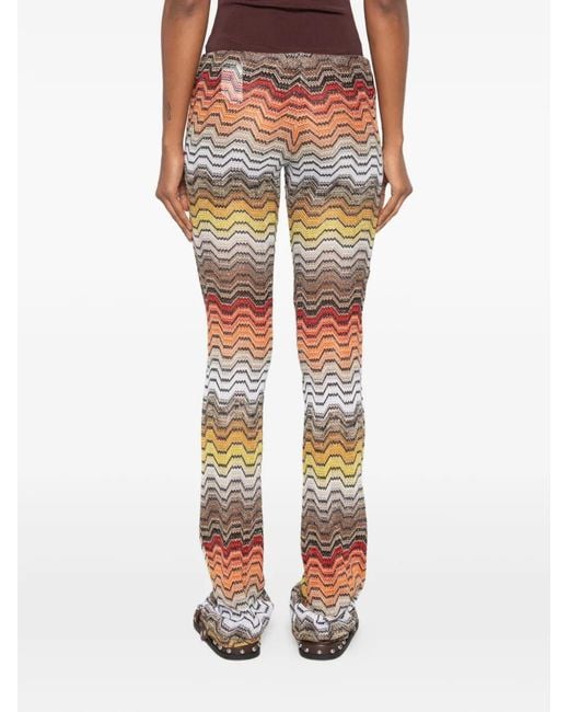 Missoni White Zigzag Knit Trousers