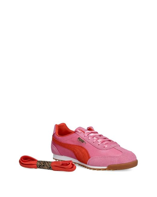 PUMA Pink Side-Stripe Sneakers