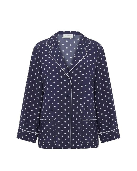 P.A.R.O.S.H. Blue Polka-Dot Shirt