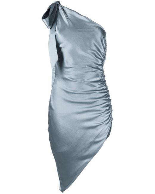 Robe courte à design asymétrique Michelle Mason en coloris Blue