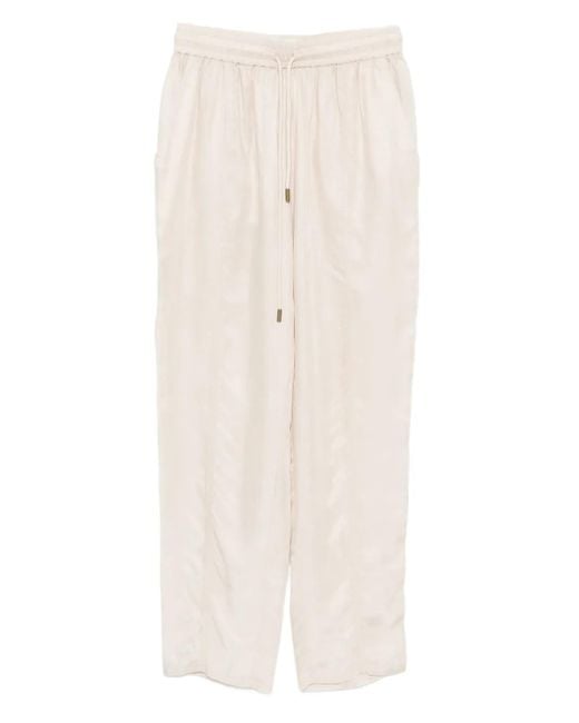 Isabel Marant Natural Zaylee Drawstring-Fastening Trousers