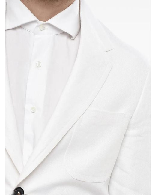 Corneliani White Circle Patch-Pocket Blazer for men