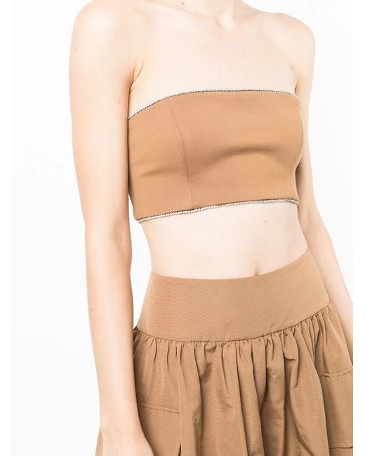 Staud Natural Cropped Bralette Top