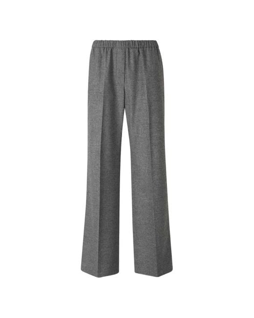 Peserico Gray Piped-Trim Elasticated-Waist Track Pants