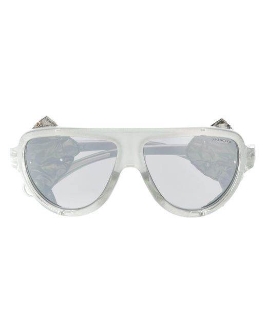 Aviator tinted sunglasses Moncler en coloris Gray