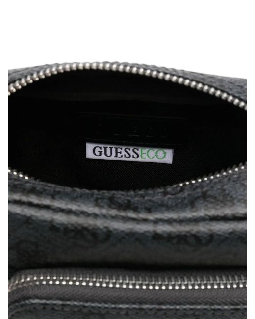 Guess Black Logo-Plaque Messenger Bag