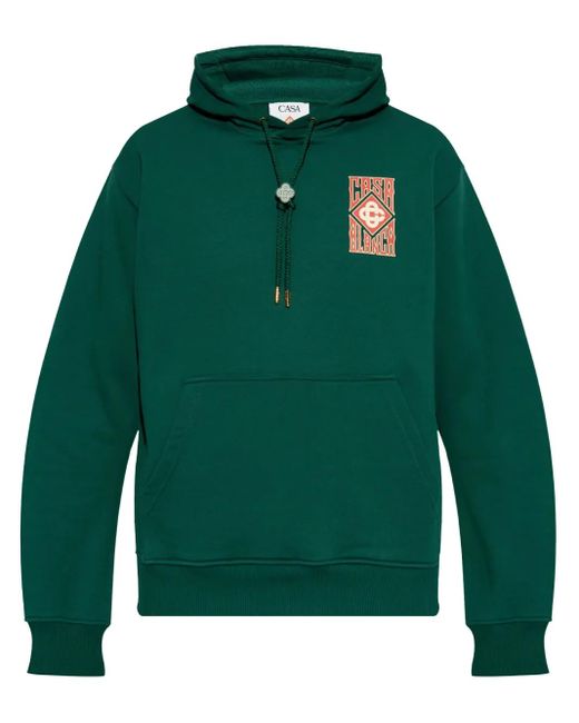 【関税込み】Casablanca グリーン ゴシックロゴ フーディ メンズ CASABLANCA Gothic ロゴ パーカー グリーン | Lyst