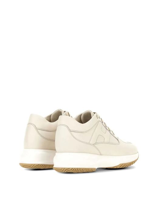 Hogan White Interactive Logo-Panel Sneakers