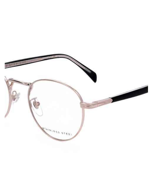 David Beckham White Round-Frame Glasses for men