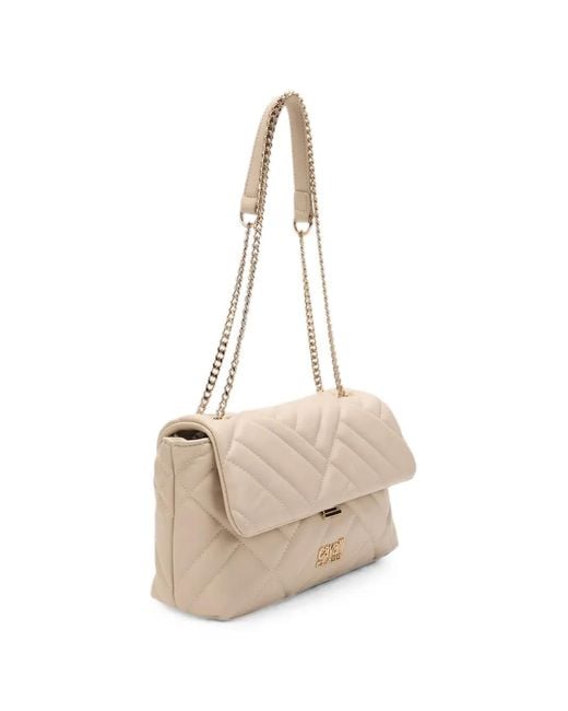 Roberto Cavalli Natural Quilted Shoulder Bag