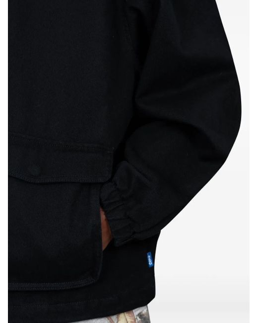 AWAKE NY Black Zip-Up Shirt Jacket for men