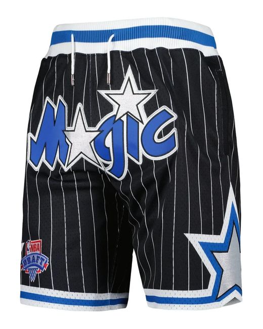 Mitchell & Ness Blue Striped Hardwood Classics Shorts for men