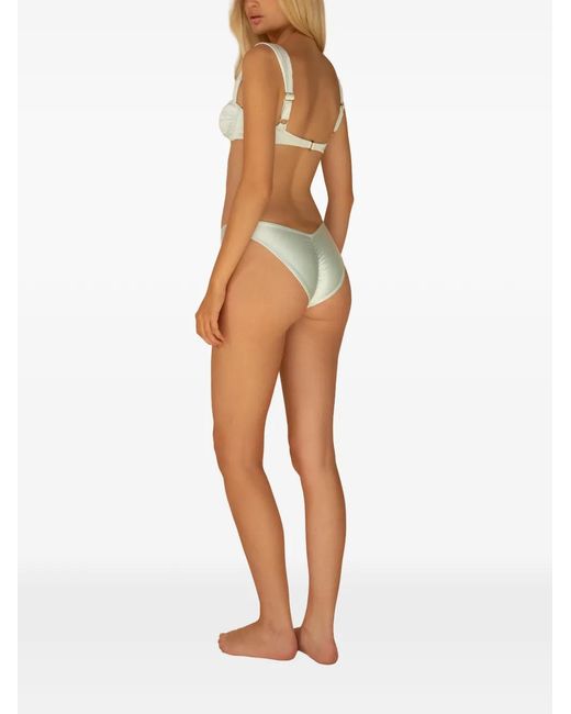 Montce White Bas De Bikini Lulu À Fronces