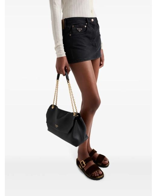 Prada デニム ミニスカート Black