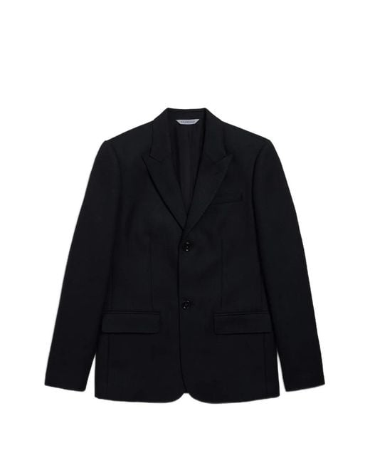 Balenciaga Blue Single-Breasted Blazer for men