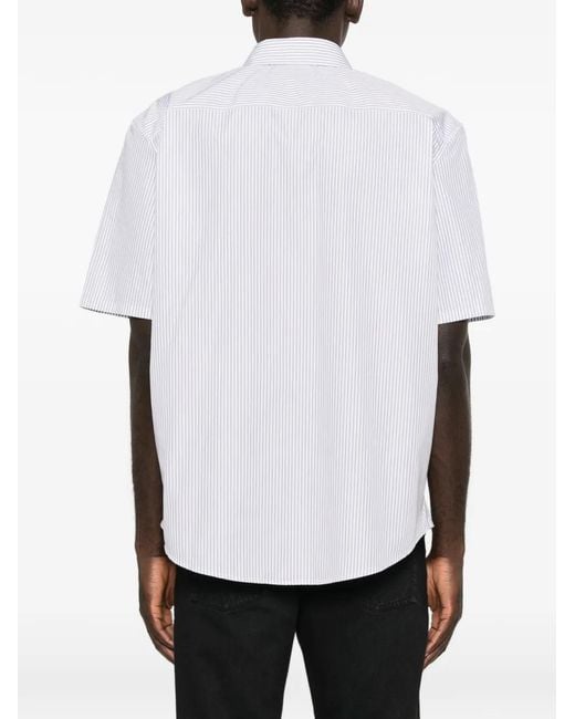 Saint Laurent White Striped Shirt for men