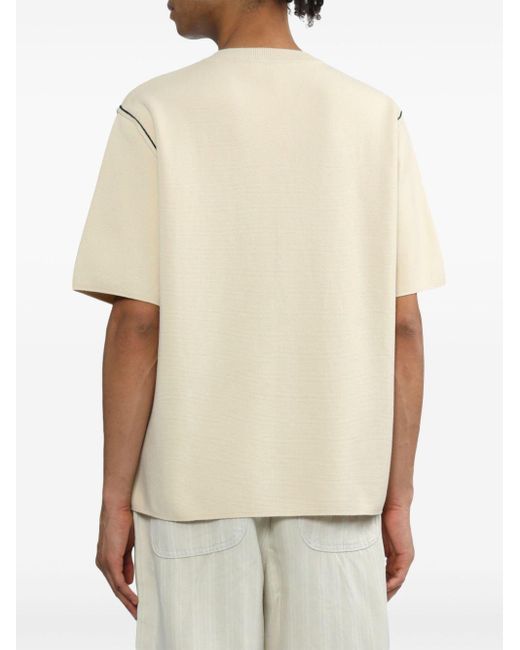 Sunnei White Short-sleeve Cotton T-shirt for men