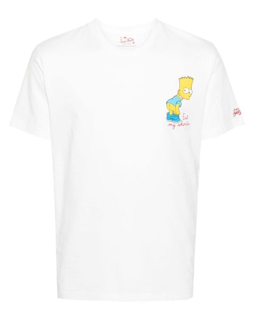 Mc2 Saint Barth White X The Simpsons Cotton T-shirt for men