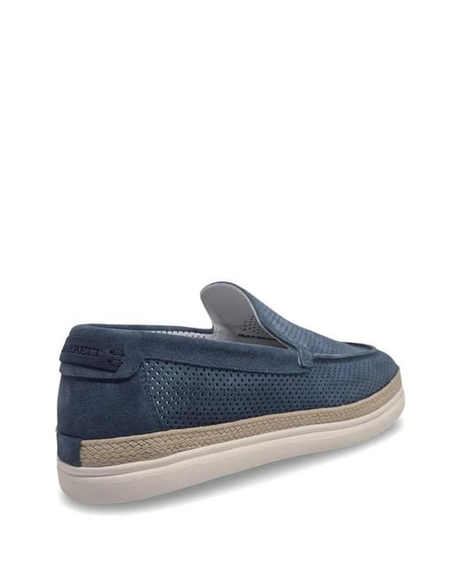 Neil Barrett Blue Perforated Suede Loafers for men